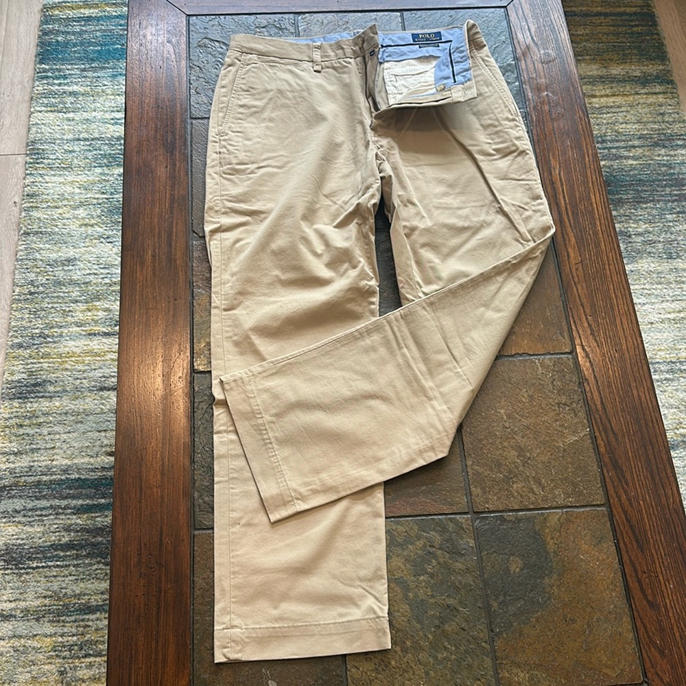Classic stretch, like new polo Ralph Lauren khaki pants 33/30